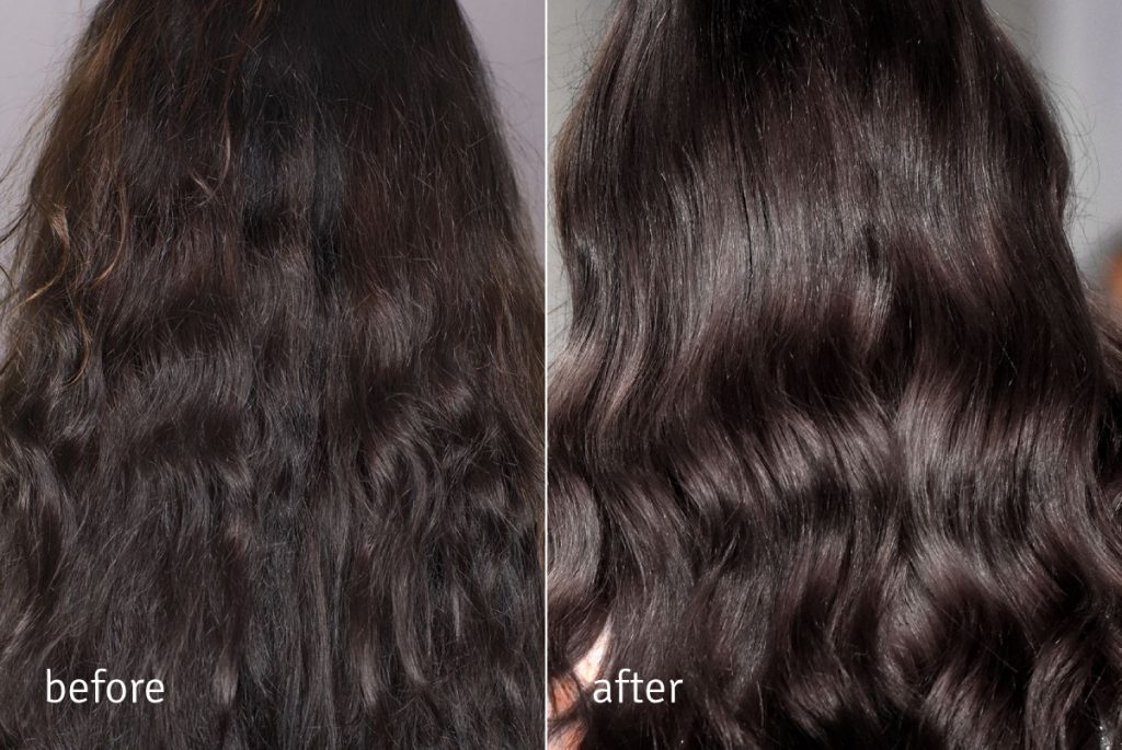 Nanoil Keratin Hair Mask - before and after